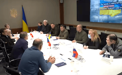 Зеленський провів зустріч із главами урядів Польщі, Словенії та Чехії (відео)
