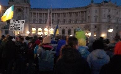 В Вене прошла акция против войны в Украине 