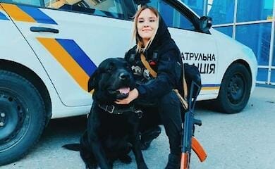 Под Киевом потерялся пес: ему помогли полицейские