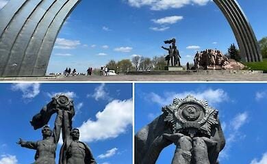 В Киеве демонтируют еще одну советскую скульптуру