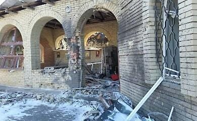 В ОВА показали, як виглядає обстріляний скит Святогірської Лаври
