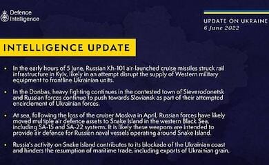 Британська розвідка повідомляє становище на передовій