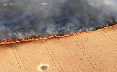 Українські аграрії рятують підпалений рашистами врожай