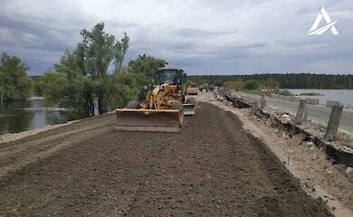 Под Киевом восстановили еще один мост через речку Ирпень
