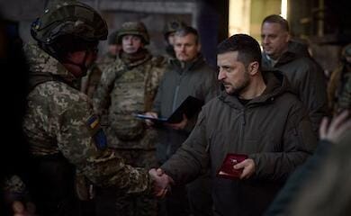 Владимир Зеленский посетил Бахмут