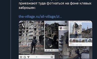 Росіяни їдуть у знищений ними ж Маріуполь фотографуватися на тлі руїн