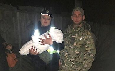 На Киевщине собака помогла разыскать отца с младенцем
