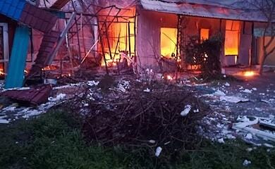 Оккупанты обстреляли Очаков в Николаевской области зажигательными снарядами