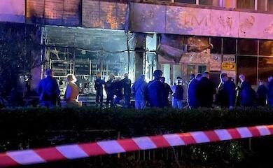 Унаслідок падіння уламків безпілотного літального апарата на невеликій території в Печерському районі столиці виникла пожежа