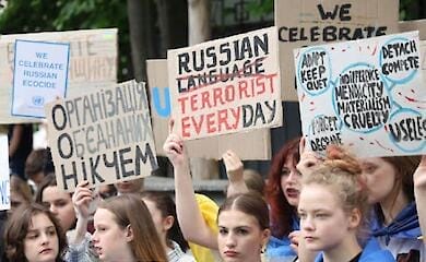 В Киеве прошел протест под офисом ООН