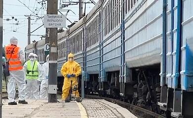 "Укрзализныця" приняла участие в масштабных учениях экстренных служб по преодолению последствий возможного теракта на ЗАЭС