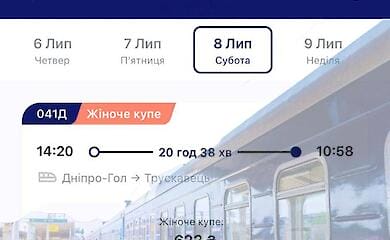 4 рейси Укрзалізниці з жіночими купе вже зробили повне коло маршрутом