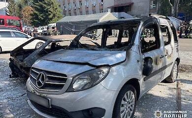 Патрульна поліція показала перші хвилини після російського удару в Черкасах