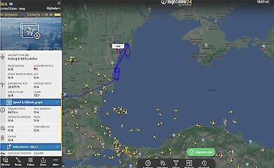 Над Черным морем продолжает вести разведку американский самолет Boeing P-8A Poseidon