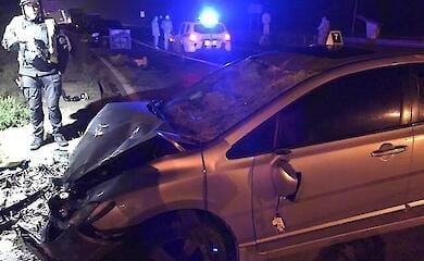 В Киеве на блокпосту водитель сбил военного