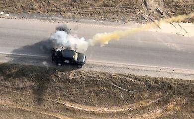 Воины аэроразведки уничтожили автомобиль врага