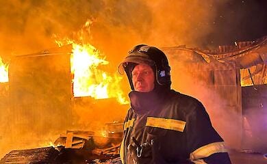 У Вінниці горів ангар