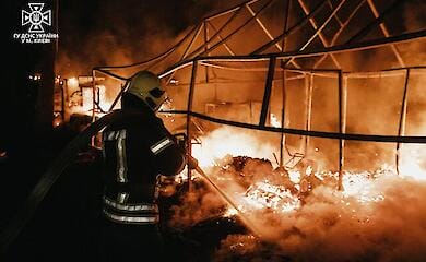 В Києві виникла пожежа в Гідропарку
