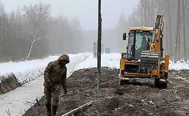 На українсько-білоруському кордоні будують нові оборонні споруди