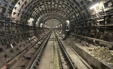 Опубликованы кадры подтопленных тоннелей киевского метро