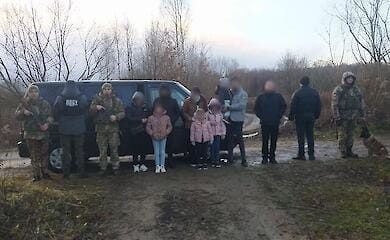 На украинско-польской границе задержали граждан Ирака с детьми