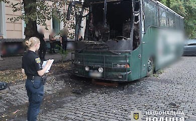 В Одесі підпалили квестовий автобус