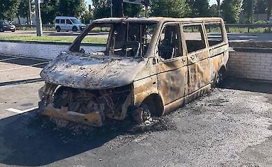 У Києві підпалили авто медслужби третьої ОШБ