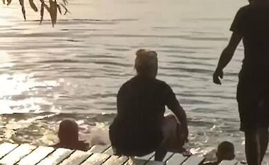 Водоем, люди