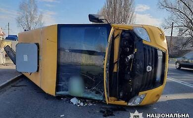 ДТП на Бучанщині: зіткнення з маршруткою, п'ять постраждалих