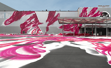 Katharina Grosse CHOIR, проект 2025 Messeplatz, Art Basel