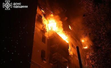 У ДСНС показали наслідки атаки ворожих дронів на Одесу