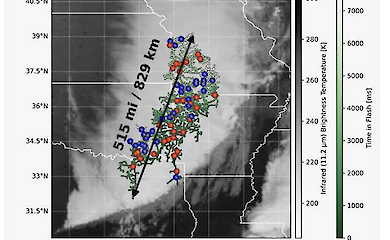 Світовий рекорд: довжина блискавки вперше перевищила 800 кілометрів