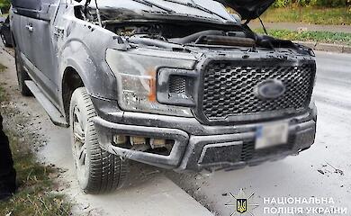У Солом'янському районі затримано чоловіка, який підпалив пікап за завданням російських спецслужб