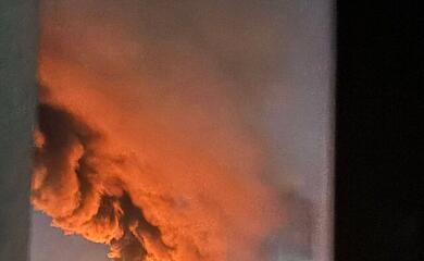 Пожар в Луцке после атаки РФ 31 декабря