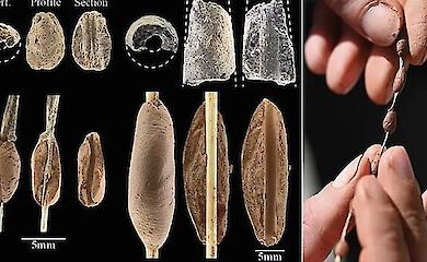 стародавні глиняні намистини з відбитками пальців