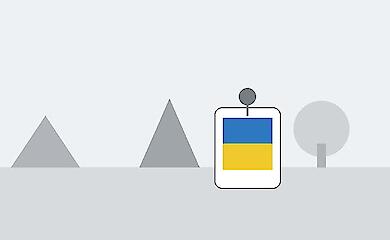 Схематична ілюстрація Праги та інформаційного центру для українців