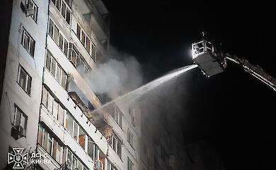 Російський дрон влучив у житловий будинок у Києві 7 жовтня 2026 року