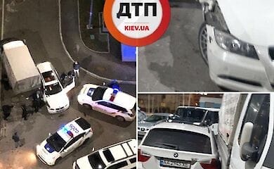 В центре Киева пьяный водитель устроил ДТП