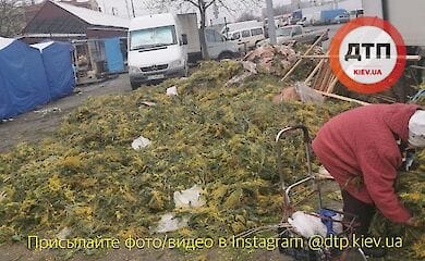 У Києві викинули нерозпродані квіти