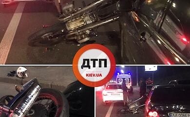 В Киеве в ДТП пострадал мотоциклист