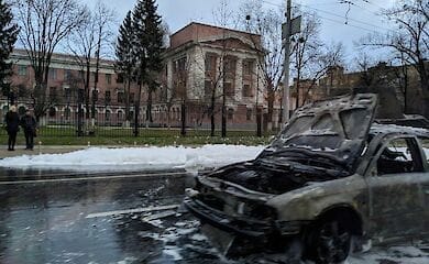 В Киеве на ходу загорелся автомобиль