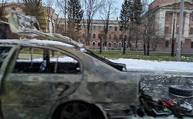 В Киеве на ходу загорелся автомобиль